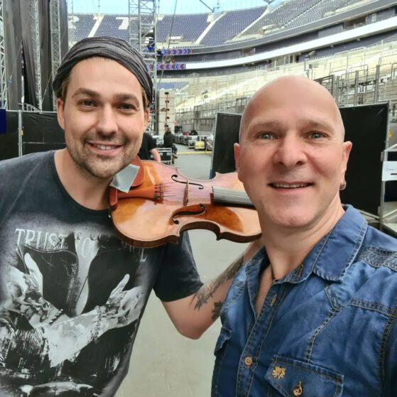 JD Wood Jörg Dewald mit Geiger David Garrett World Club Dome Space Table Symphony